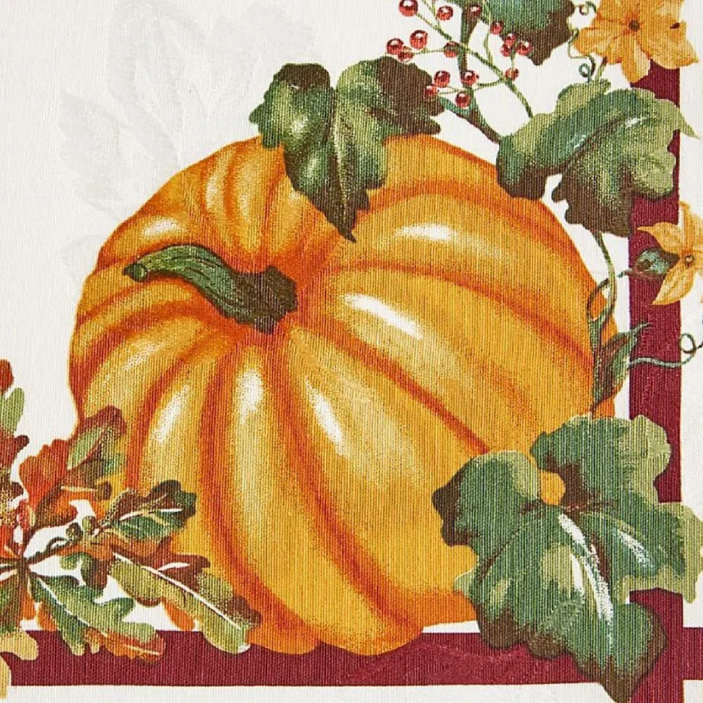 12 Napkins + Autumn Medley / Pumpkin Border 60